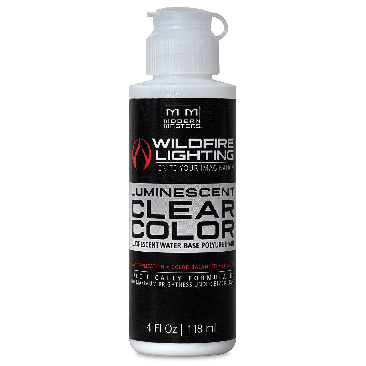 Wildfire Invisible Clear Color Luminescent Polyurethane Paint - Green, Flat, 4 oz Bottle